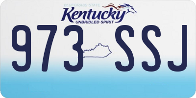 KY license plate 973SSJ