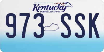 KY license plate 973SSK