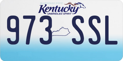 KY license plate 973SSL