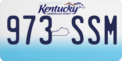 KY license plate 973SSM