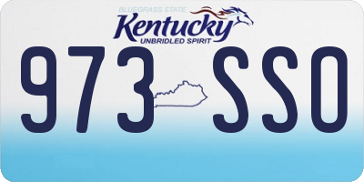 KY license plate 973SSO