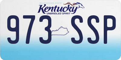 KY license plate 973SSP