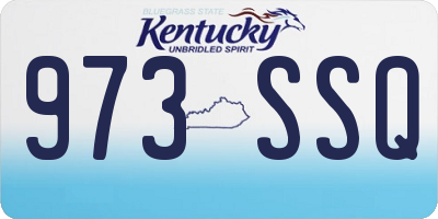 KY license plate 973SSQ