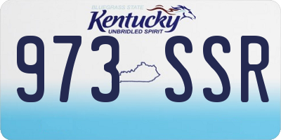 KY license plate 973SSR