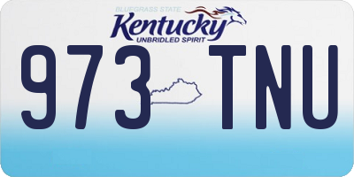 KY license plate 973TNU