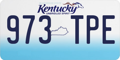 KY license plate 973TPE