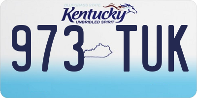 KY license plate 973TUK