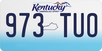 KY license plate 973TUO