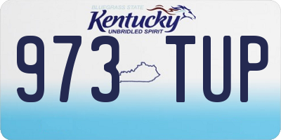 KY license plate 973TUP