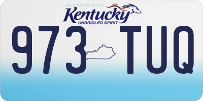 KY license plate 973TUQ