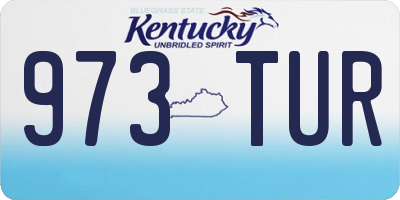KY license plate 973TUR