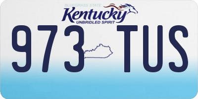 KY license plate 973TUS