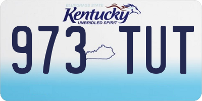 KY license plate 973TUT