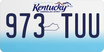 KY license plate 973TUU
