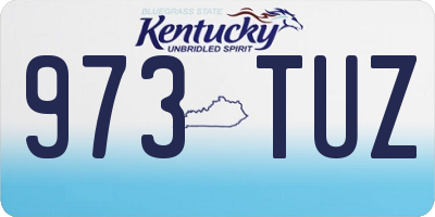 KY license plate 973TUZ