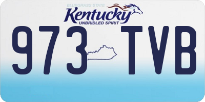 KY license plate 973TVB