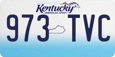 KY license plate 973TVC