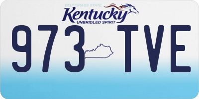 KY license plate 973TVE