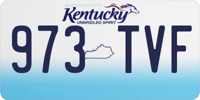 KY license plate 973TVF