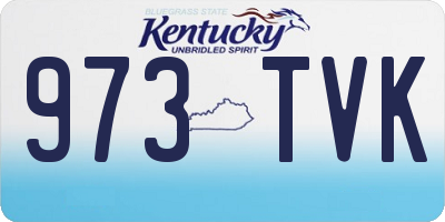 KY license plate 973TVK