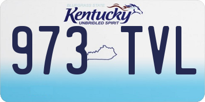 KY license plate 973TVL