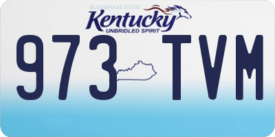 KY license plate 973TVM
