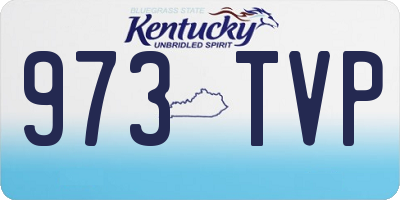 KY license plate 973TVP