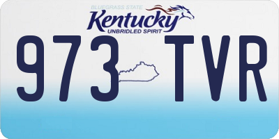 KY license plate 973TVR
