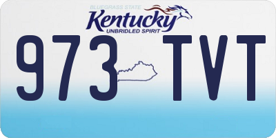 KY license plate 973TVT
