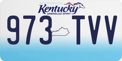 KY license plate 973TVV