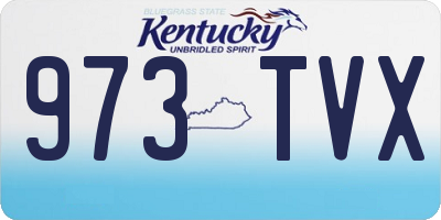 KY license plate 973TVX