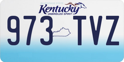 KY license plate 973TVZ