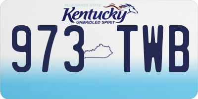 KY license plate 973TWB
