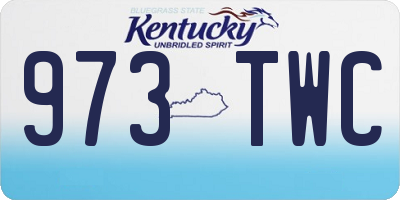 KY license plate 973TWC