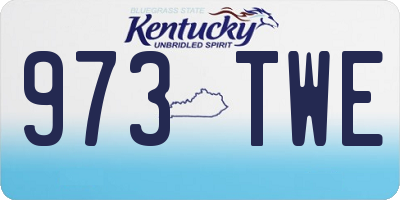 KY license plate 973TWE