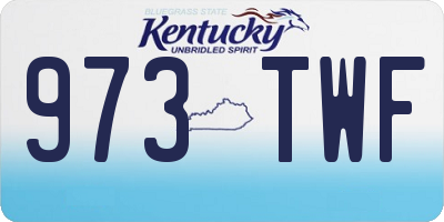 KY license plate 973TWF