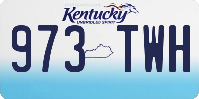 KY license plate 973TWH