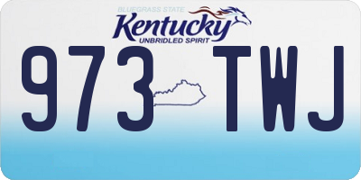 KY license plate 973TWJ