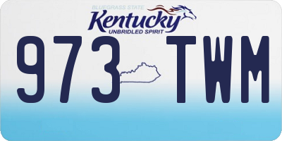 KY license plate 973TWM
