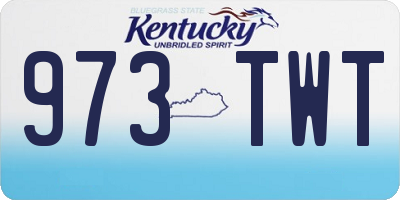 KY license plate 973TWT