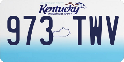 KY license plate 973TWV