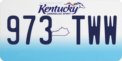 KY license plate 973TWW