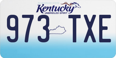 KY license plate 973TXE