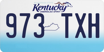 KY license plate 973TXH