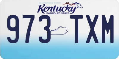 KY license plate 973TXM