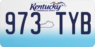 KY license plate 973TYB