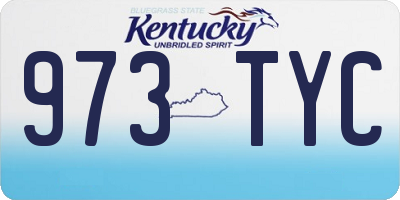 KY license plate 973TYC