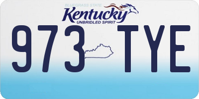 KY license plate 973TYE