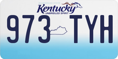 KY license plate 973TYH