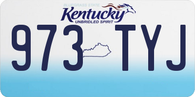 KY license plate 973TYJ